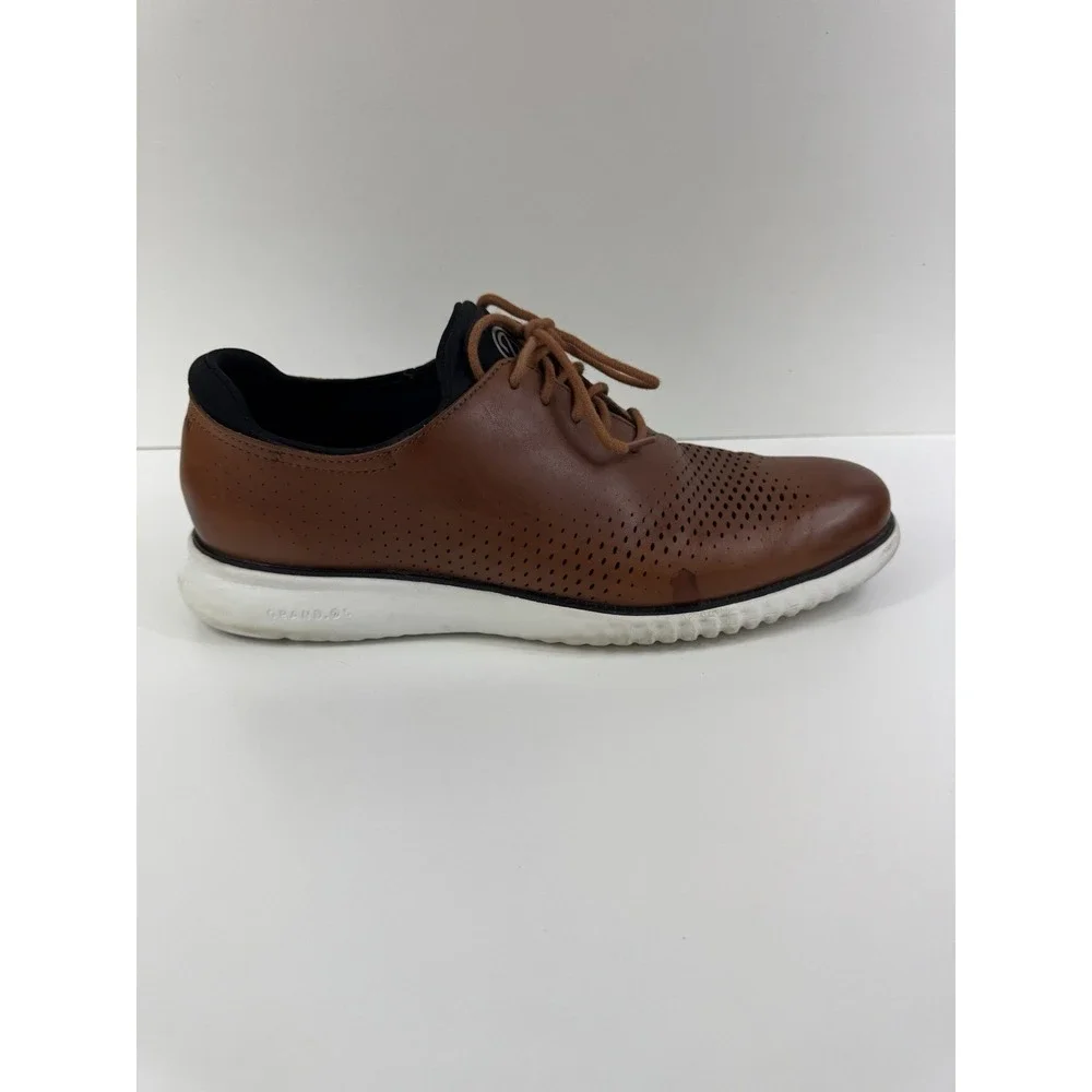 Cole Haan Perforated Leather Casual Sneakers Brown Men's Size 12M C27879